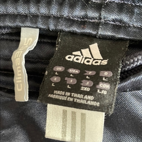 Adidas Blue and White Athletic Shorts with Iconic Stripes - Picture 5 of 5